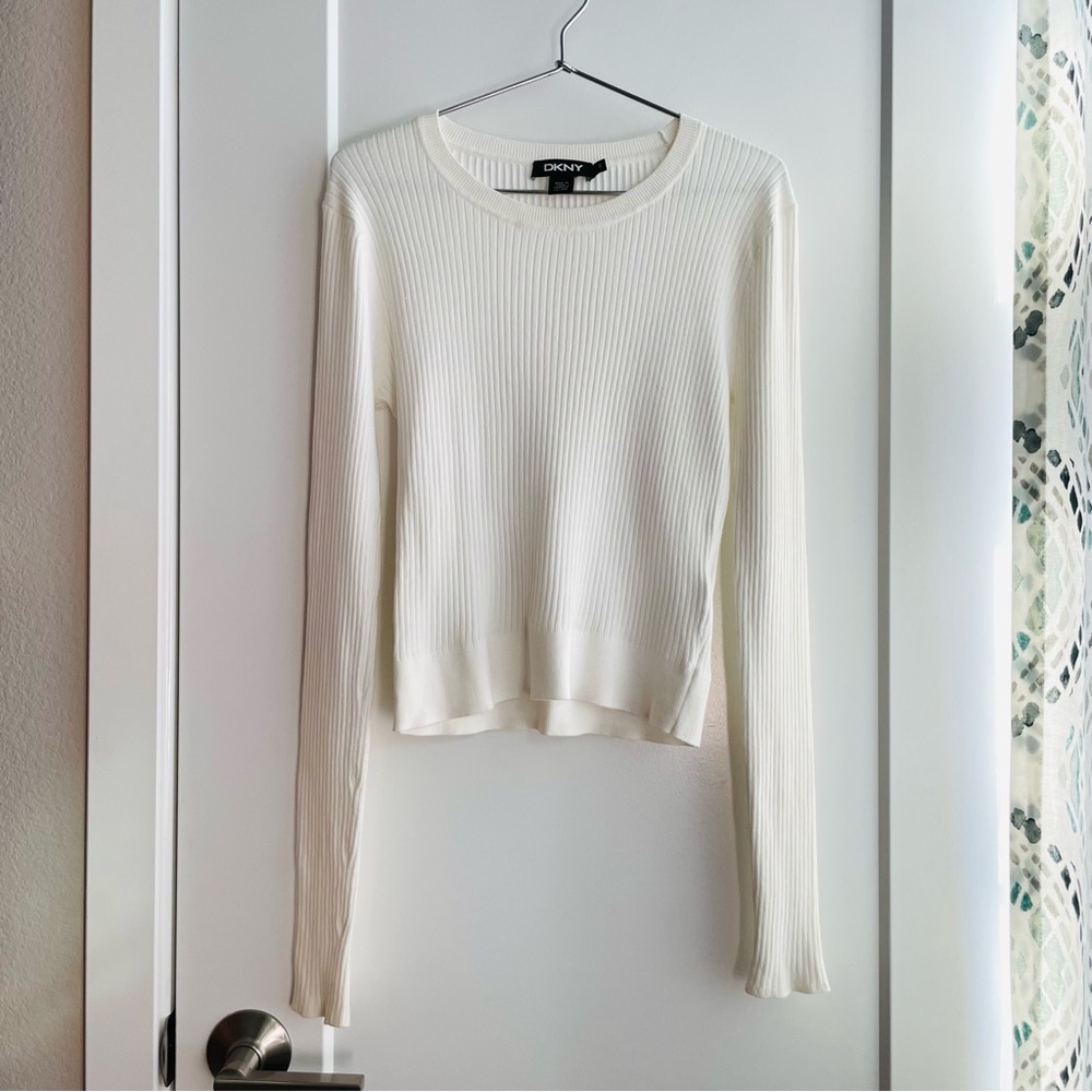 DKNY Cropped Knit Top